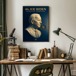 Joe Biden 3d bust 46th President Poster PosterGoat