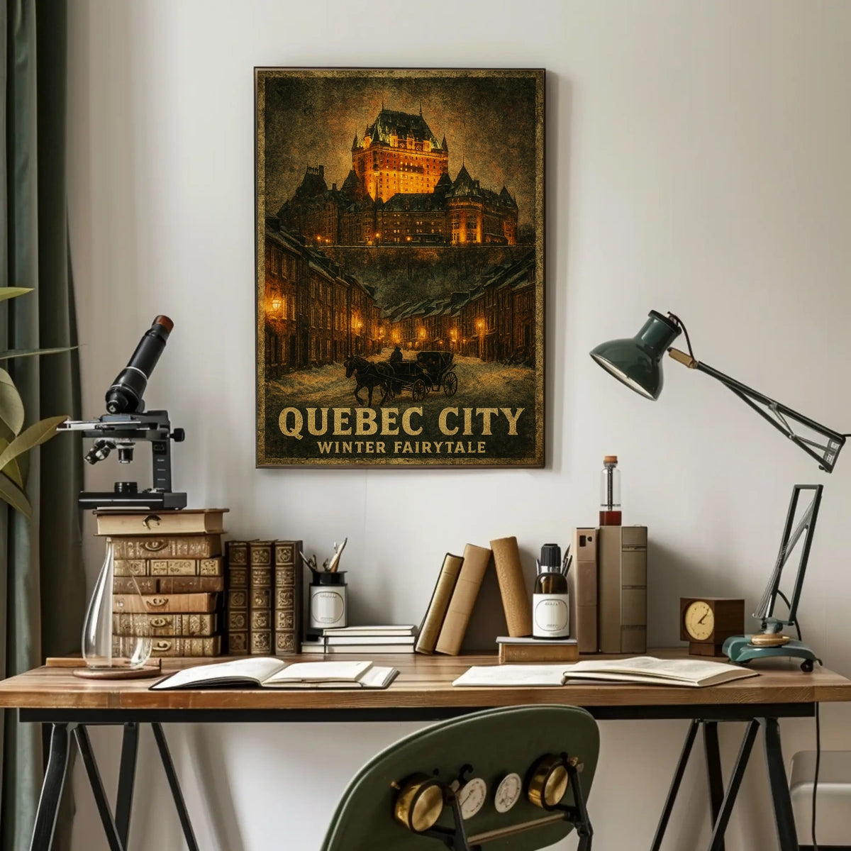Quebec City Winter Fairytale Poster