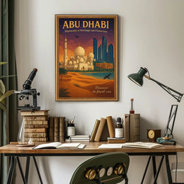 Abu Dhabi Harmony in Architectural Cityscape Urban or Cityscape Poster