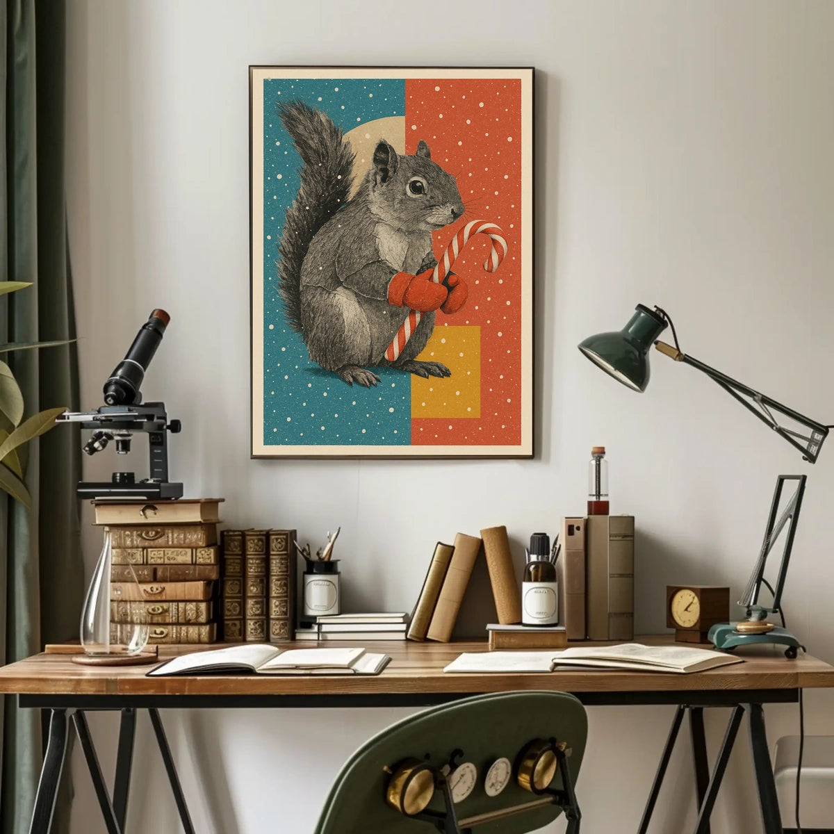 Festive Squirrel Delight Poster