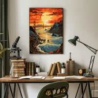Sunset Over The Golden Gate Poster