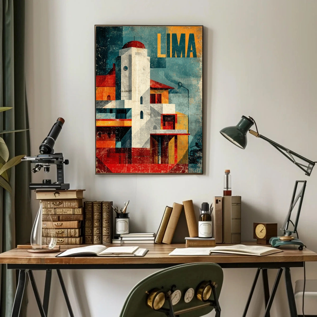 Lima Architectural Abstraction Poster