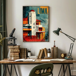 Lima Architectural Abstraction Poster