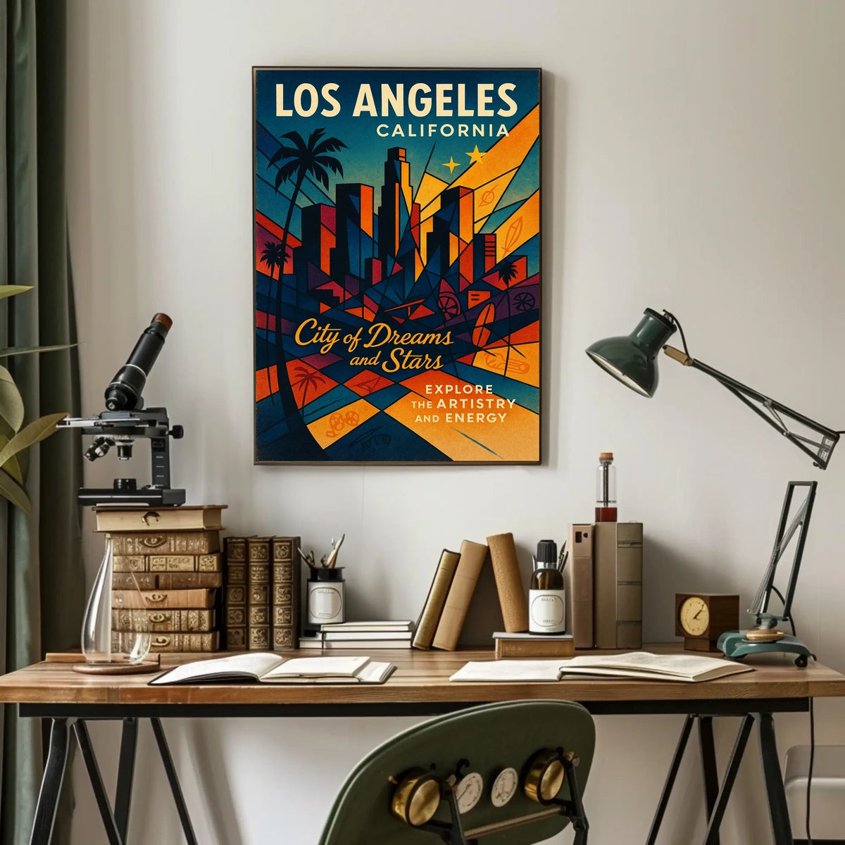 Los Angeles City Of Dreams And Stars Poster
