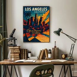 Los Angeles City Of Dreams And Stars Poster