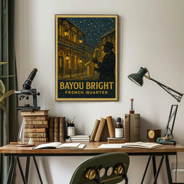 Bayou Bright French Quarter Poster