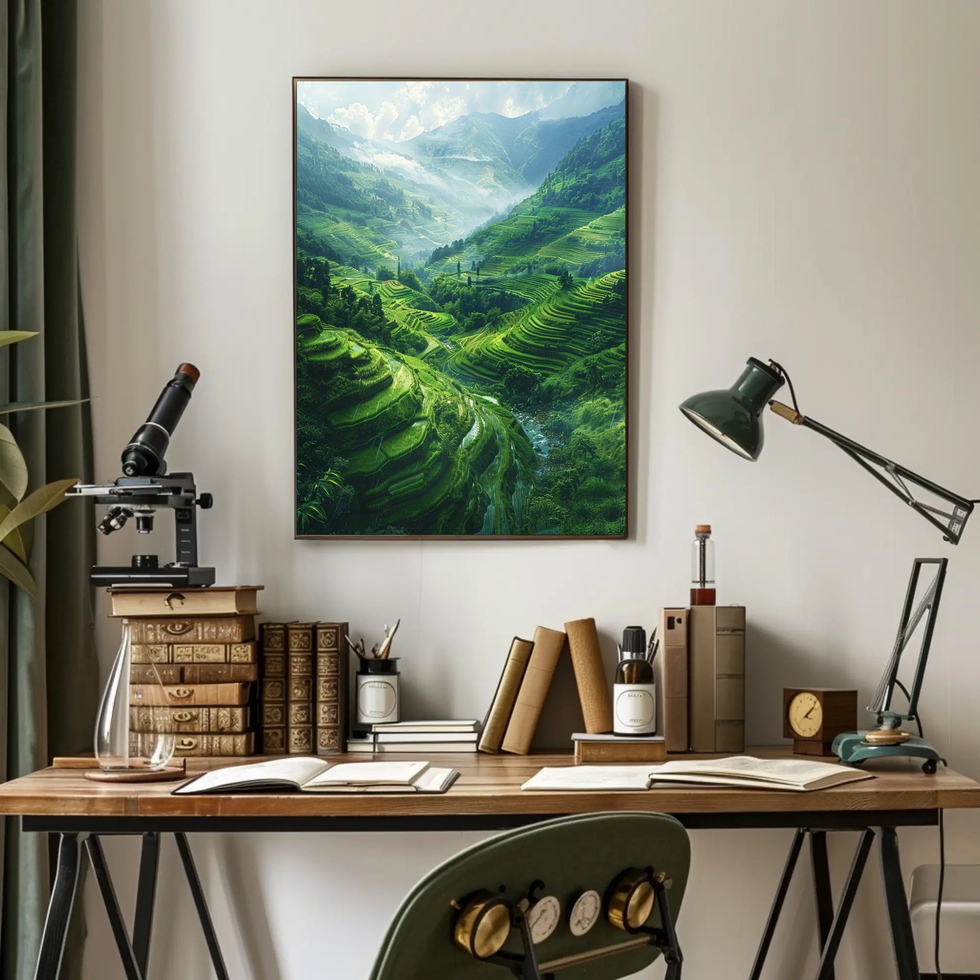 Breathtaking Terraced Rice Fields Poster PosterGoat