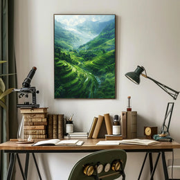 Breathtaking Terraced Rice Fields Poster PosterGoat