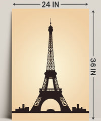 Eiffel Tower Silhouette Poster