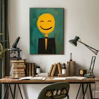 Smiley In A Suit Poster Whimsical Wall Art Print