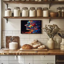 Vibrant Abstract Portrait Abstract Poster