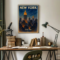 Fly to New York Poster