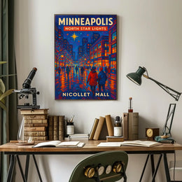 Minneapolis North Star Lights Poster