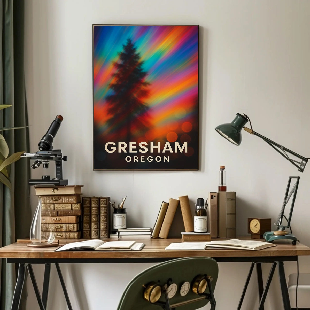 Gresham Oregon Landscape Realism Decor Lovers Poster
