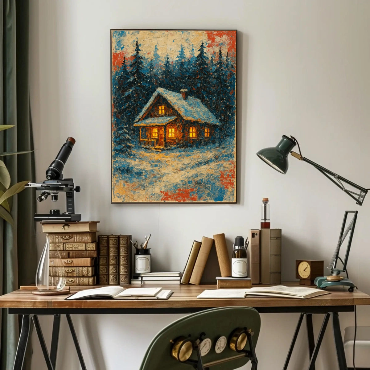 Cozy Winter Cabin Poster