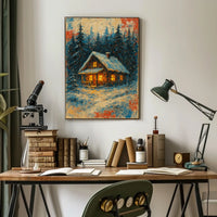 Cozy Winter Cabin Poster