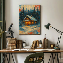 Cozy Winter Cabin Poster