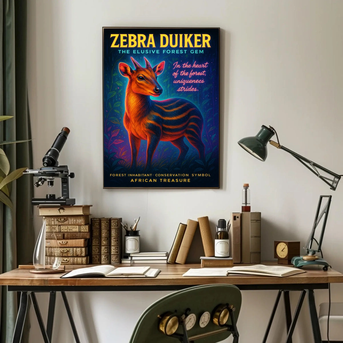 Zebra Duiker The Elusive Forest Gem Poster