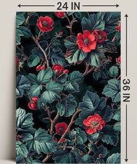Floral Elegance Botanical Artwork: Artistic Poster