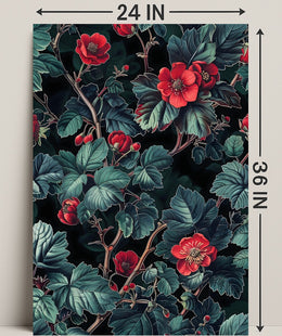 Floral Elegance Botanical Artwork: Artistic Poster
