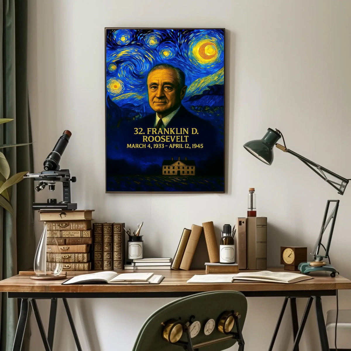 Franklin D. Roosevelt 32nd President of the United States Presidential Masterpiece Series Poster