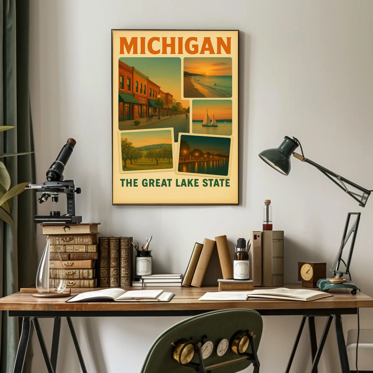 Michigan The Great Lake State Poster