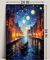 Starry Canal Poster