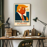 Donald Trump Visionary in Abstract Poster