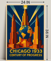 Chicago 1933 Century of Progress Poster Print PosterGoat