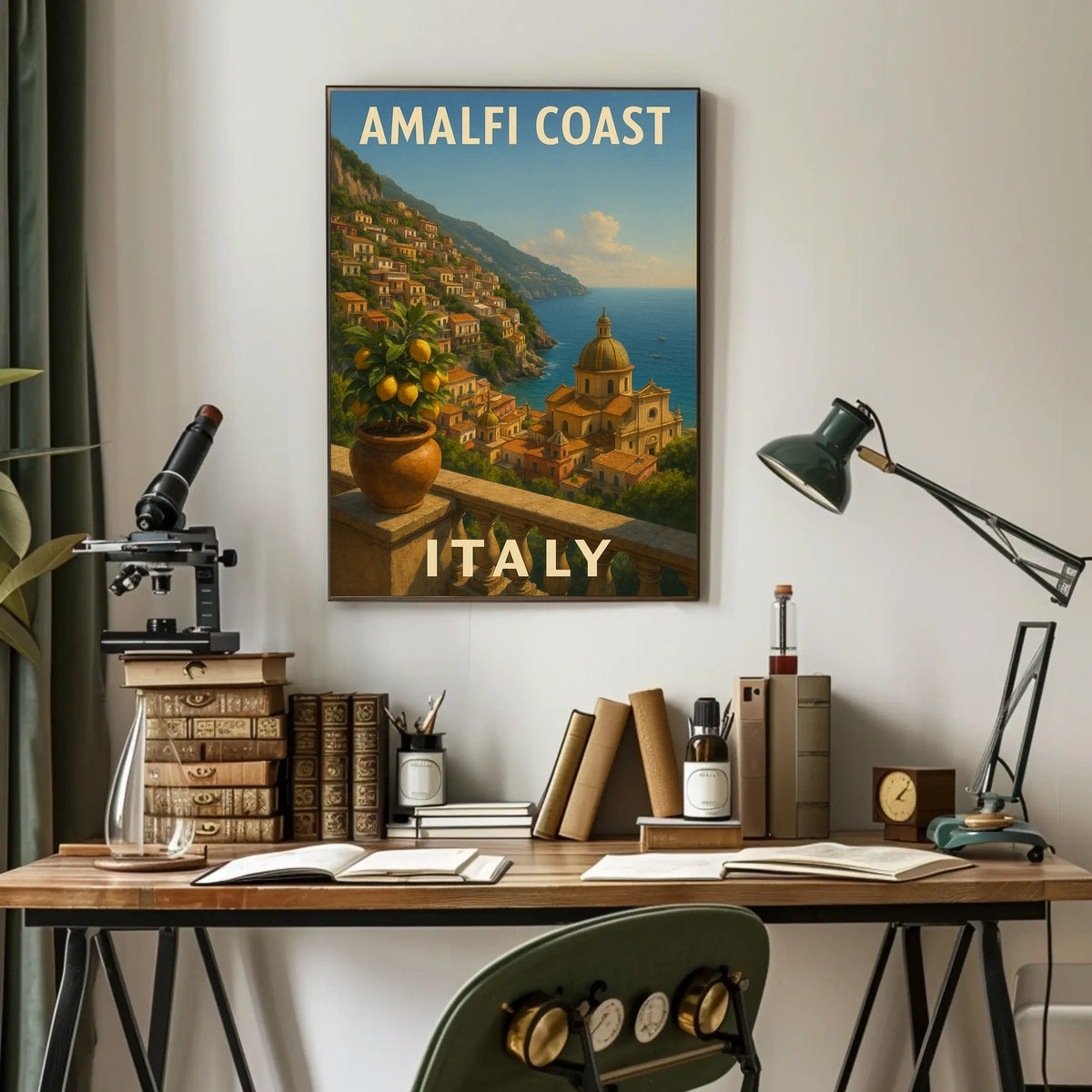 Amalfi Coast Italy Poster Wall Art Print Museum Quality