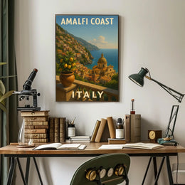 Amalfi Coast Italy Poster Wall Art Print Museum Quality