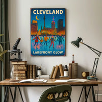 Cleveland Lakefront Glow Poster