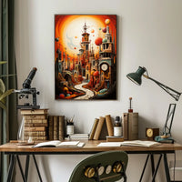 Surreal Dreamlike Cityscape Fantasy or Mythology Poster
