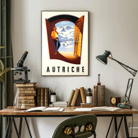 Skiing in Austria Poster PosterGoat
