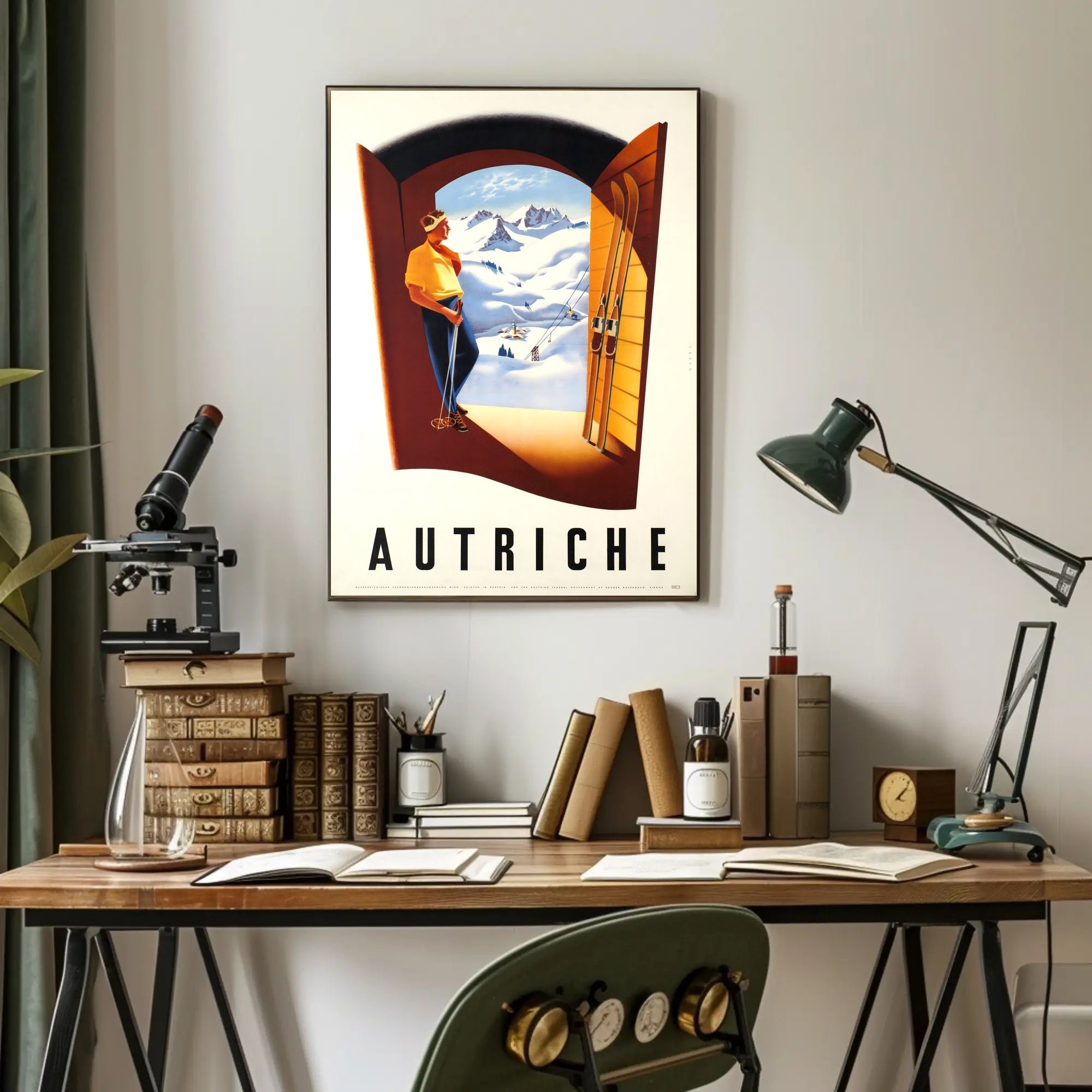 Skiing in Austria Poster PosterGoat