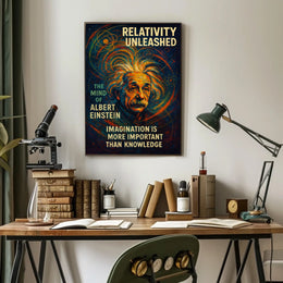 Einstein Imagination Relativity Poster: Science Meets Art