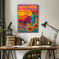 North Dakota A Vibrant Tribute Poster