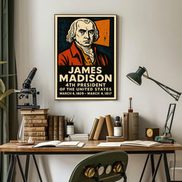 James Madison 4th President Poster