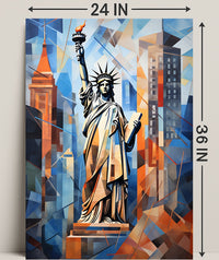 Statue Of Liberty Abstract Tribute Poster