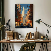 Vintage Cityscape Vintage Poster PosterGoat
