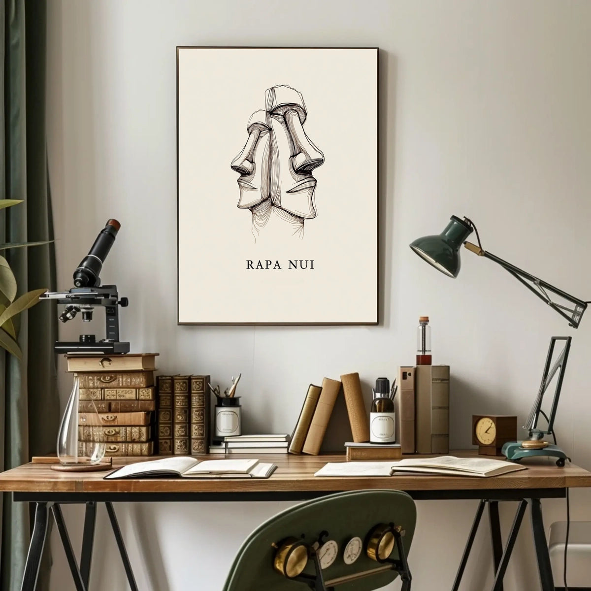 Rapa Nui Moai Statues Poster