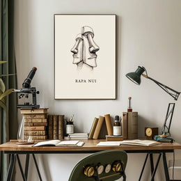 Rapa Nui Moai Statues Poster