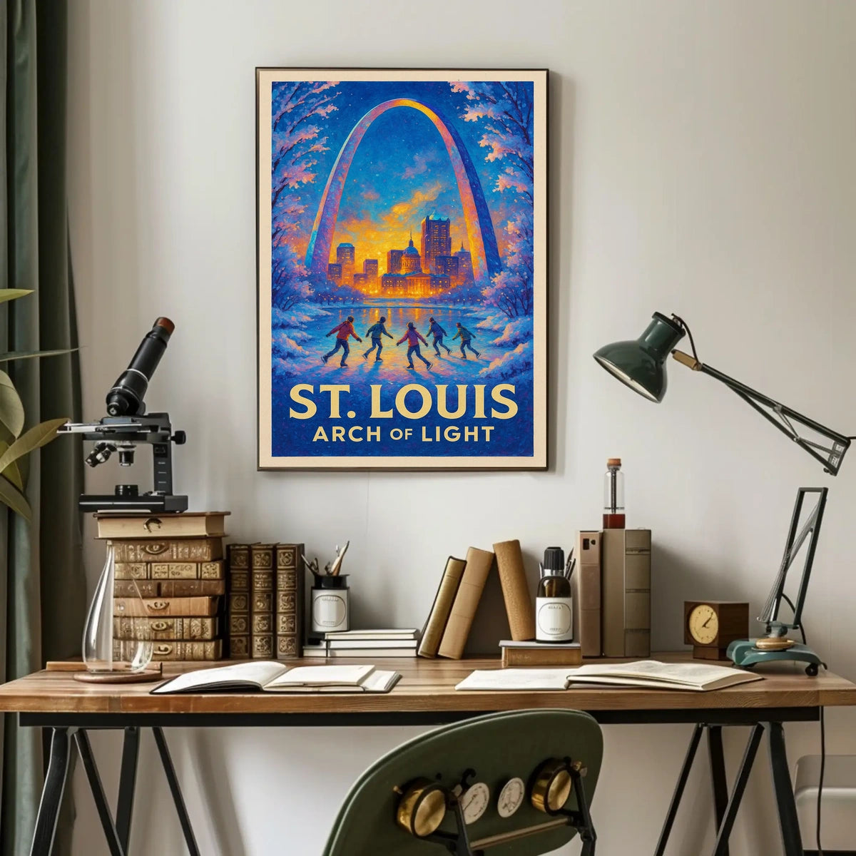 St. Louis Arch Of Light Poster