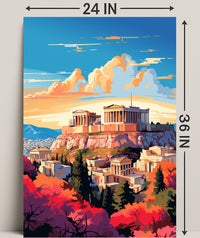The Acropolis At Sunset Poster