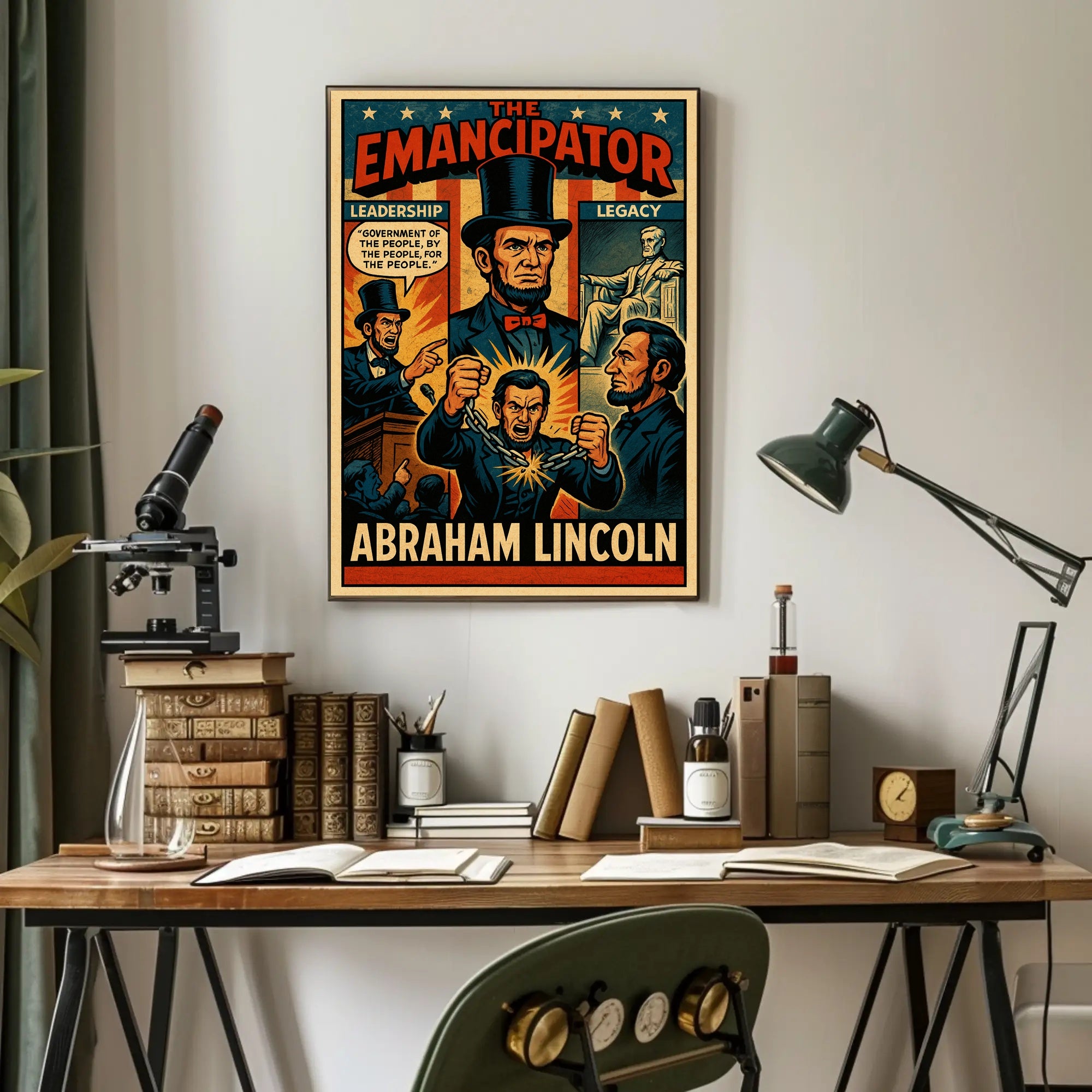 Abraham Lincoln The Emancipator Poster PosterGoat