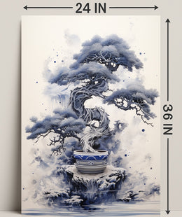 Serene Bonsai Art Poster PosterGoat