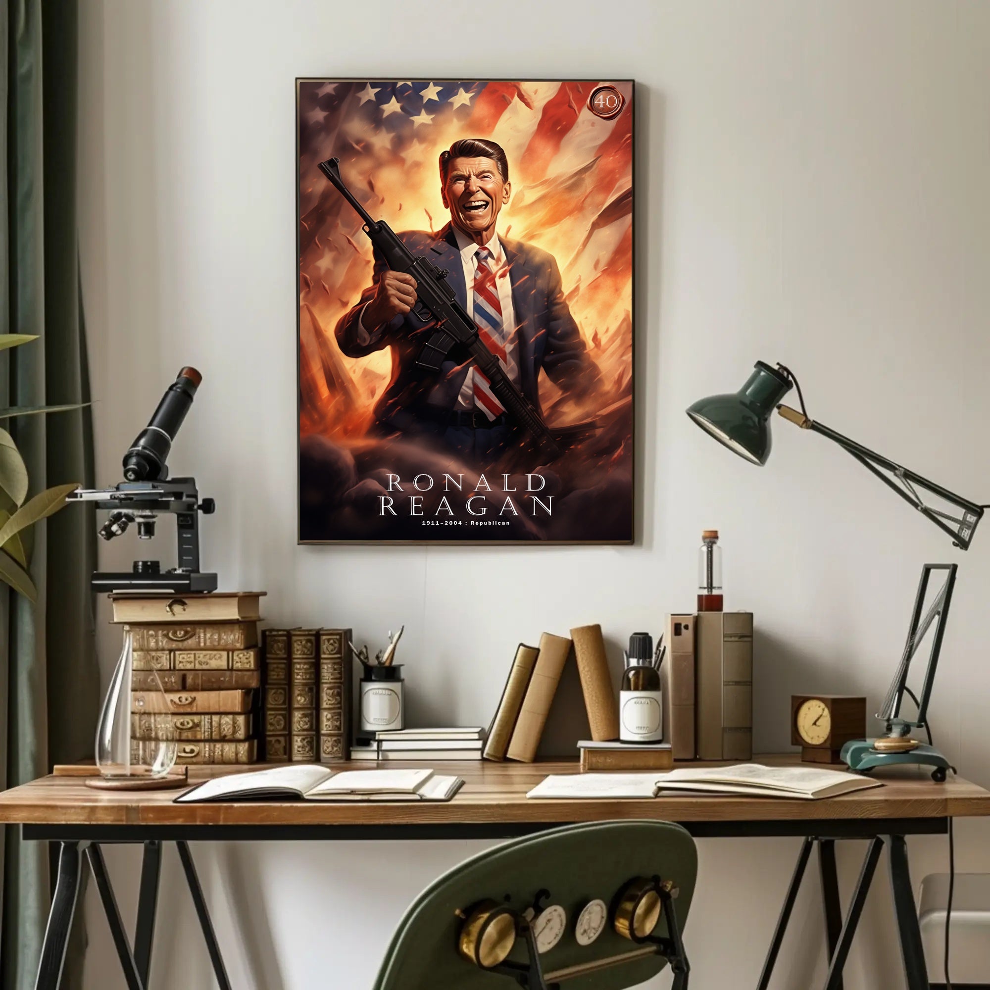 Ronald Reagan: A Patriotic Tribute Poster