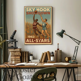1962 Sky Hook Showdown Retro Sports Poster