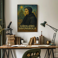 Savonarola Renaissance Figure Artistic Depiction Historical Poster
