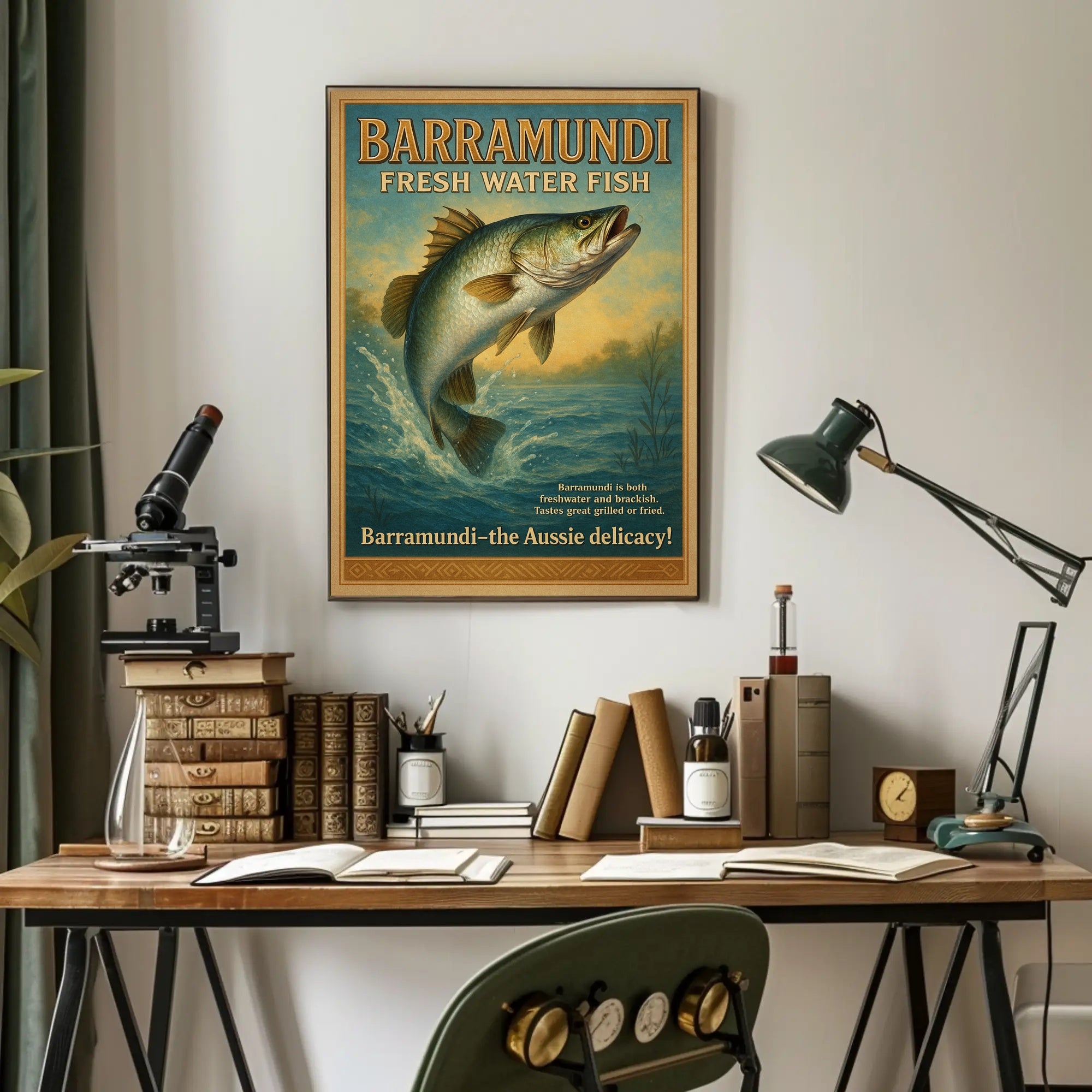 Barramundi Fresh Water Fish Poster